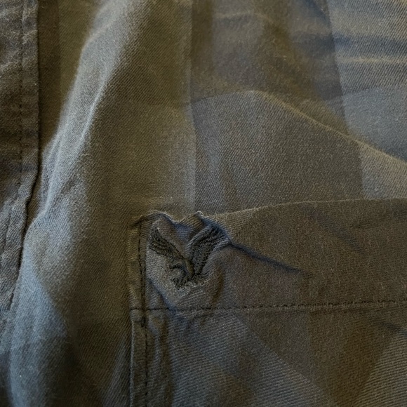 Blue Plaid Button-Up Shirt - Picture 3 of 5